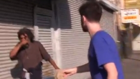 Abercrombie & Fitch: homeless receive A&F clothing in Greg Karber\'s effort to \'rebrand\' controversial brand [VIDEO]