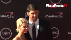 Michael Phelps girlfriend Win McMurry [PHOTOS, VIDEO]: Couple pictured together at 2013 ESPY Awards