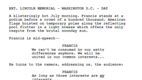 House of Cards season 3 \'sneak peek\' script [Photo]: Beau Willimon\'s April Fool\'s Day prank