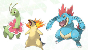 Pokémon Bank offers freebies: Feraligatr, Meganium, and Typhlosion, HeartGold/SoulSilver starters