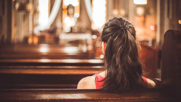 Christian woman, church, church attendance