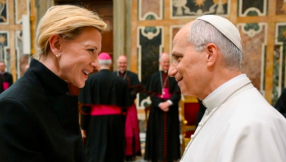 Hollywood stars Cate Blanchett and Spike Lee meet Pope