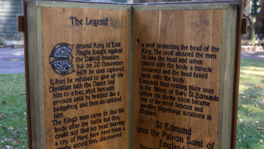 The Legend Book Sculpture in Bury St Edmunds