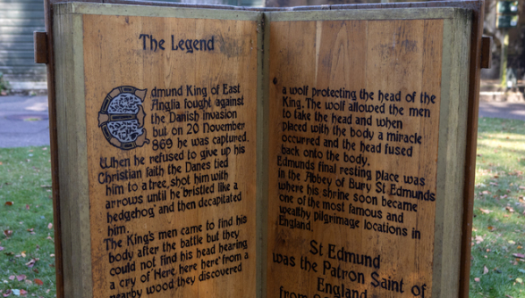The Legend Book Sculpture in Bury St Edmunds