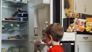 Looking in the fridge