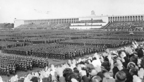 Nazis, Nazi Germany, Third Reich, Hitler, Muster of the Labour Service (RAD), Zeppelin Field, Party Congress 1937