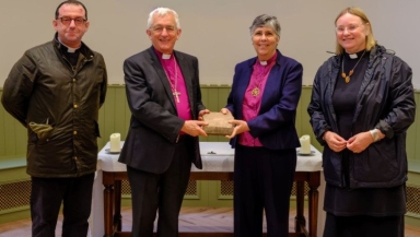 Canon Chancellor of Lichfield Cathedral, the Revd Canon Dr Gregory Platten; the Bishop of Lichfield, the Rt Revd Dr Michael Ipgrave; The Bishop of Chelmsford, the Rt Revd Dr Guli Francis-Dehqani and Dean of Chelmsford, the Very Revd Dr Jessica Martin