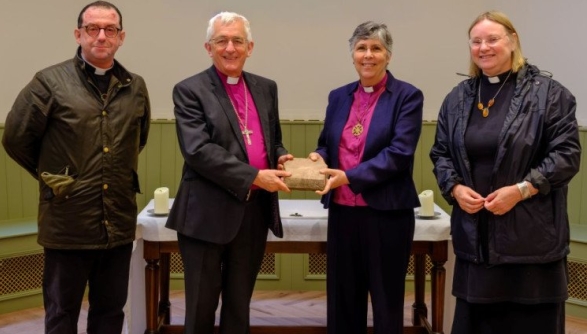 Canon Chancellor of Lichfield Cathedral, the Revd Canon Dr Gregory Platten; the Bishop of Lichfield, the Rt Revd Dr Michael Ipgrave; The Bishop of Chelmsford, the Rt Revd Dr Guli Francis-Dehqani and Dean of Chelmsford, the Very Revd Dr Jessica Martin