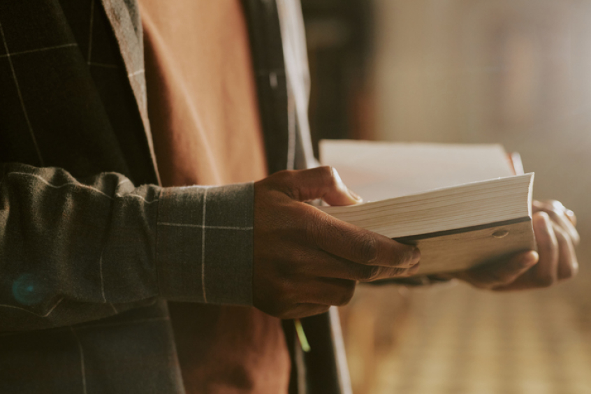Christian man, faith, Bible, prayer, pastor