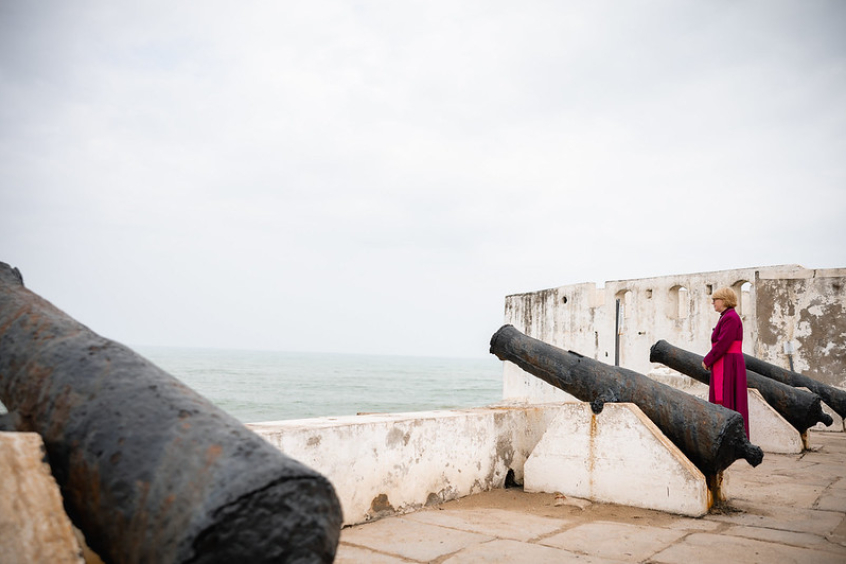 The Archbishop of Canterbury at Cape Coast Castle in Ghana.