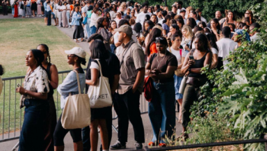 Christians queue up for service