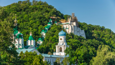 Holy Mountains Lavra of the Holy Dormition in Svyatogorsk or Sviatohirsk, Ukraine / Holy Dormition Sviatohirsk monastery