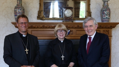Martyn Snow, Sarah Mullally and Gordon Brown