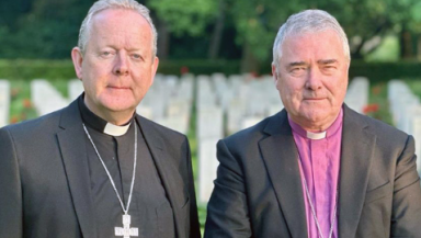 Archbishop Eamon Martin, Catholic Archbishop of Armagh, and Archbishop John McDowell, Church of Ireland Archbishop of Armagh.