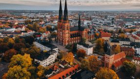 Uppsala Cathedral in Uppsala, Sweden