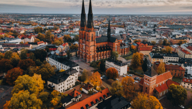 Uppsala Cathedral in Uppsala, Sweden