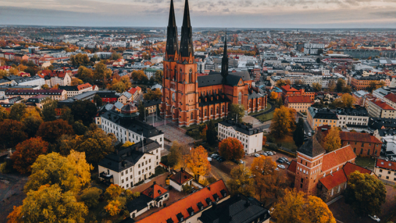 Uppsala Cathedral in Uppsala, Sweden