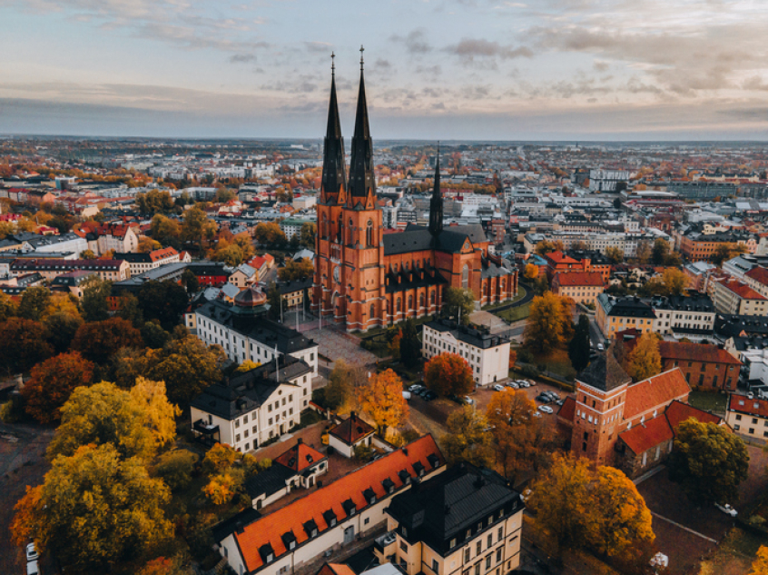 Uppsala Cathedral in Uppsala, Sweden