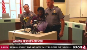 Grandma Says God Prompted Her To Jump On Back Of Hulking Man Attacking Police Officer, Saving Cop\'s Life