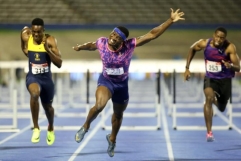\'God is good\': Olympic champion hurdler Omar Mcleod warms up for World Athletics Championships