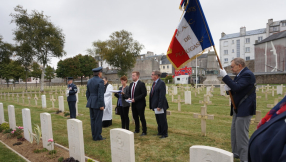 Grave of courageous pilot killed in World War II rededicated 77 years after his death