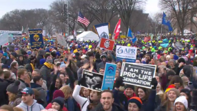Donald Trump tells anti-abortion rally he will 'always' defend the right to life