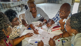 Pastors in the Caribbean being trained disaster preparedness