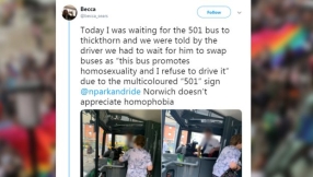More than 15,000 people sign petition demanding reinstatement of bus driver suspended over Pride views