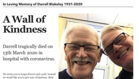 Church creates 'wall of kindness' to remember 88-year-old parishioner who died from coronavirus