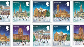 Royal Mail's 2024 Christmas stamps capture snowy splendour of iconic UK cathedrals