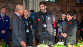 King Charles shown table made from 5,000-year-old wood during visit to Lichfield Cathedral