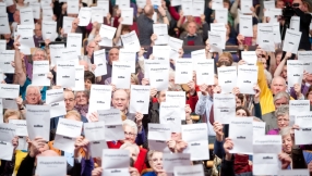Thousands turn out to support Ashers Bakery at Belfast rally