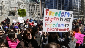 Indiana governor defends religious freedom law