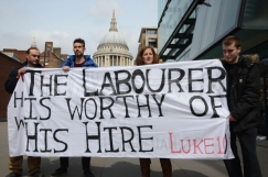 Salvation Army defends unpaid work placements as protesters picket headquarters
