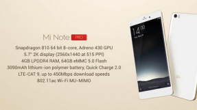 Xiaomi Mi Note Pro vs. Galaxy S6 specs comparison: Samsung or Xiaomi smartphone?