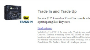 Best Buy trade in: new Xbox One for old consoles
