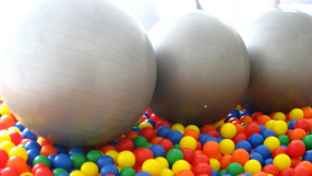Museum transforms into indoor beach of balls