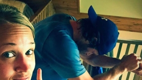 Carrie Underwood stays fit as she works out together with her husband Mike Fisher