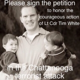 Ben Seewald rallies support for Lt. Cmdr. Tim White, hero of Chattanooga attack