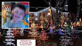 #LightsonForEvan: Whole town celebrates Christmas in October to cheer up boy with not much time left to live
