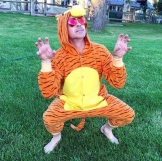 Tony Stark, aka Iron Man, becomes Tigger as Robert Downey Jr. cheers up ailing kid