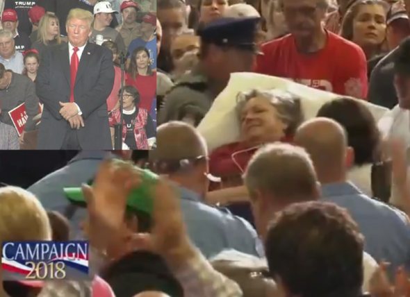 Crowd prays and sings 'Amazing Grace' at Trump rally after supporter ...