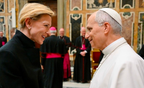 Hollywood stars Cate Blanchett and Spike Lee meet Pope