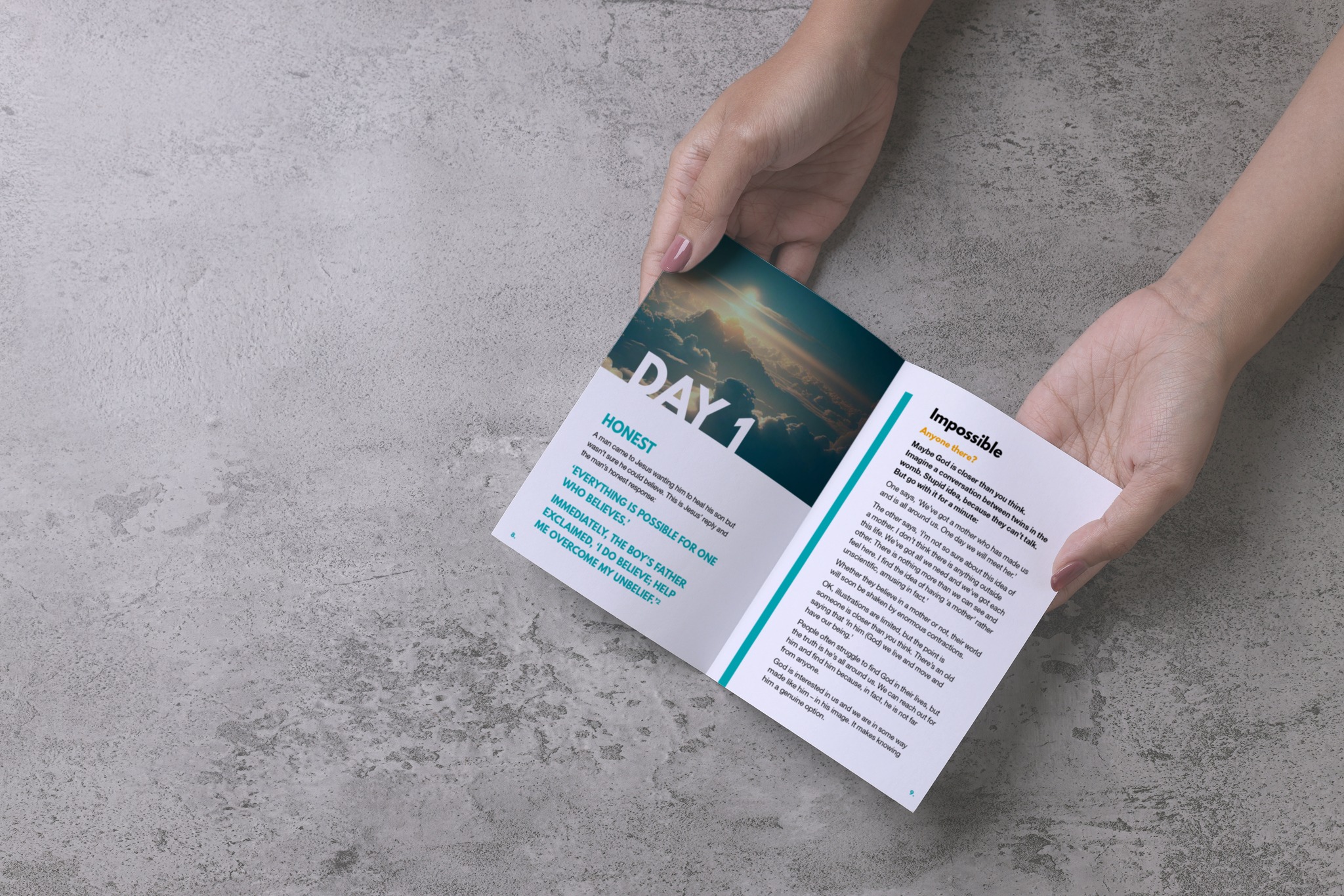 The prayer booklet connecting with sceptics