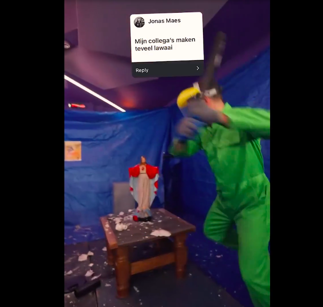 Belgian broadcaster apologises over video showing destruction of Christian statues