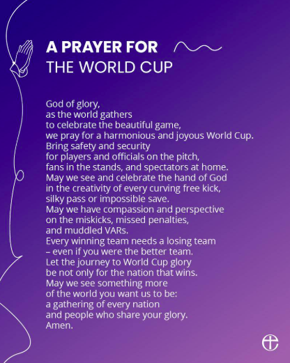 Church of England divided over official World Cup prayer